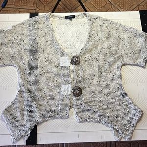 KAKTUS Beige And Black Net Top Size M